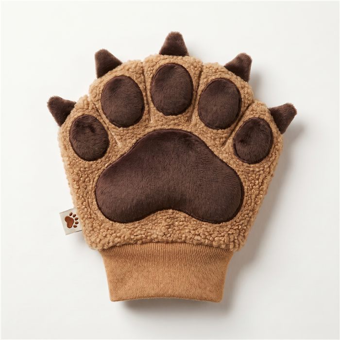 Bramble the Bear plush paw bath mitt